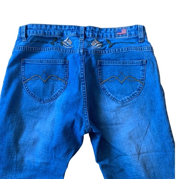 9 for $10 M&M Apollo Floral Print Jeans Embroidered Western Rodeo Denim 13/14 - Picture 6 of 15
